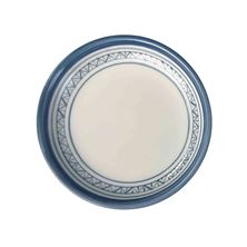 HANDPAINTED TEA LIGHT/VOTIVE CANDLE PLATE (BY MONASTERY OF BETHLEHEM) - DUSTY BLUE