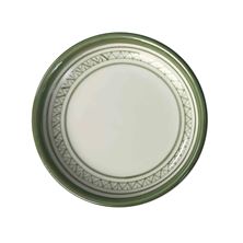 HANDPAINTED TEA LIGHT/VOTIVE CANDLE PLATE (BY MONASTERY OF BETHLEHEM) - SAGE GREEN