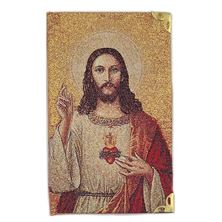 SACRED HEART OF JESUS and IMMACULATE HEART OF MARY POCKET-SIZE TAPESTRY NOTEBOOK