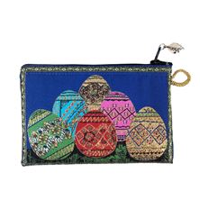 PYSANKY EASTER EGGS TWO SIDED ROSARY POUCH