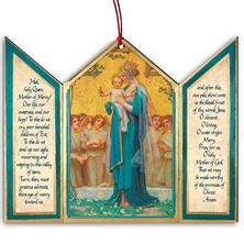 MADONNA AND CHILD TRIPTYCH ORNAMENT