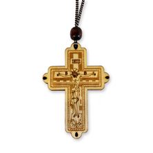 UKRAINIAN WOODEN CRUCIFIX - 3"