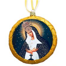 OUR LADY OF MERCY UKRAINIAN ORNAMENT - GOLD