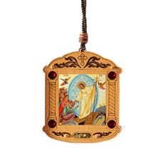 RESURRECTION MINI WOODEN UKRAINIAN ICON WITH INCENSE