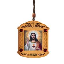 SACRED HEART MINI WOODEN UKRAINIAN ICON WITH INCENSE