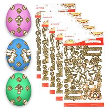 GOLD EASTER STICKERS - 5 SHEETS