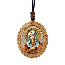 VIRGIN OF EXTREME HUMILITY ICON AUTO PENDANT