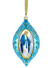 OUR LADY OF GRACE - BLUE OVAL ORNAMENT
