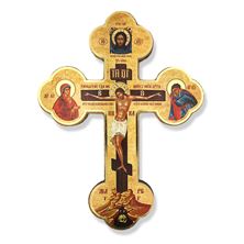 ICON CRUCIFIX WITH VIRGIN MARY AND ST. JOHN
