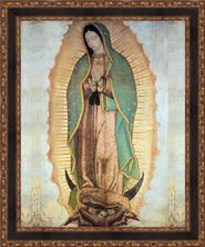 OUR LADY OF GUADALUPE FRAMED UNDER GLASS - 19 1/2" x 23 1/2"