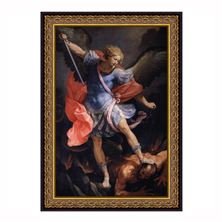 ST. MICHAEL PREMIUM PRINT UNDER GLASS - 17 1/2" X 24 1/2"