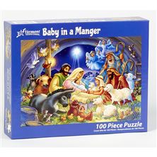 BABY IN A MANGER 100-PIECE JIGSAW PUZZLE