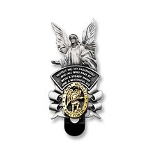 ST. MICHAEL WITH GUARDIAN ANGEL - VISOR CLIP