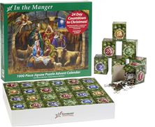IN THE MANGER - JIGSAW PUZZLE ADVENT CALENDAR (24-Day Countdown to Christmas!)