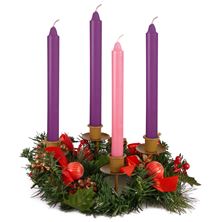 BERRY ADVENT WREATH WITH CANDLES