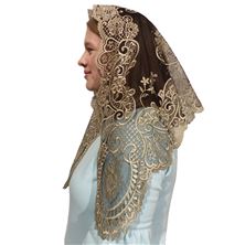 CHAPEL VEIL - BLACK WITH GOLD