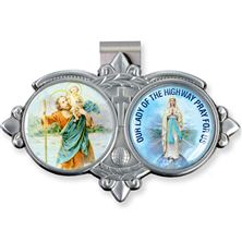 ST. CHRISTOPHER and OUR LADY OF THE HIGHWAY VISOR CLIP