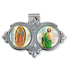 OUR LADY OF GUADALUPE and ST. JUDE VISOR CLIP