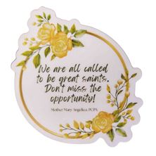 GREAT SAINTS VINYL STICKER - MOTHER ANGELICA - 2 1/4" X 2 3/4"