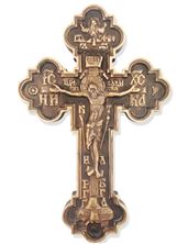SOLID OAK WALL CRUCIFIX WITH SYMBOLS