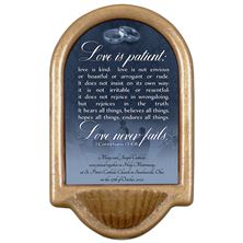 PERSONALIZED HOLY WATER FONT - MARRIAGE (1 CORINTHIANS 13:4-8)