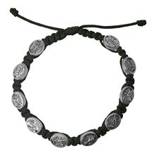 ST. MICHAEL CORDED BRACELET - BLACK
