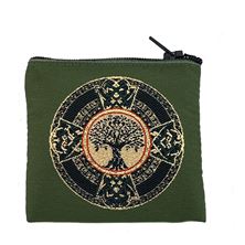 CELTIC CROSS and TREE OF LIFE TAPESTRY ROSARY POUCH