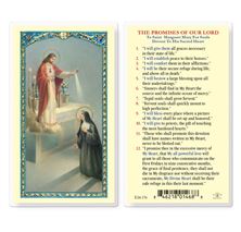 LAMINATED HOLY CARD - THE PROMISES OF OUR LORD