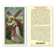 LAMINATED HOLY CARD PRAYER FOR SHOULDER WOUND