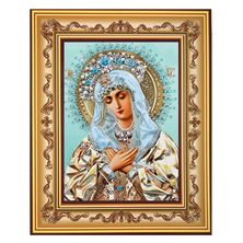 VIRGIN OF EXTREME HUMILITY FRAMED PRINT WITH EASEL BACK - 6 1/4" X 7 3/4"