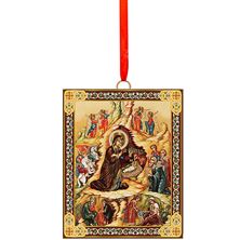 BYZANTINE NATIVITY ICON ORNAMENT - 3"