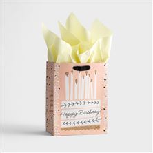 HAPPY BIRTHDAY (CAKE) GIFT BAG (WITH TISSUE PAPER)