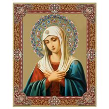 VIRGIN MARY EXTREME HUMILITY ICON WITH EASEL BACK