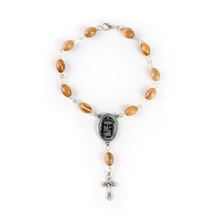 SHROUD OF TURIN OLIVE WOOD AUTO ROSARY