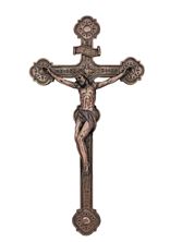 COLD-CAST BRONZE WALL CRUCIFIX (20-INCH)