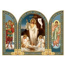RESURRECTION OF CHRIST ICON TRIPTYCH