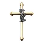 GOLD CROSS WITH PRAYING BOY - 6"