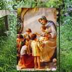 MARY AND THE CHILDREN GARDEN FLAG