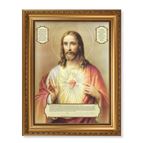 ENTHRONEMENT TO THE SACRED HEART OF JESUS FRAMED - 15 1/2" X 19"