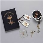 BLACK AND GOLD 5-PIECE FIRST COMMUNION SET FOR BOYS