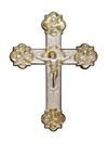 SILVER ICON CRUCIFIX WITH FOUR EVANGELISTS