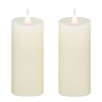 FLAMELESS LED PILLAR CANDLES WITH TIMER & FREE REMOTE (2 PACK) – IVORY