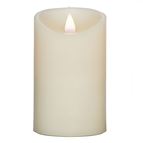 FLAMELESS LED PILLAR CANDLE WITH TIMER & FREE REMOTE - 5" IVORY