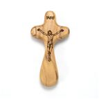 OLIVE WOOD COMFORT CRUCIFIX - JESUS LOVES YOU!