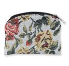 YELLOW & RED FLORAL TAPESTRY ROSARY POUCH