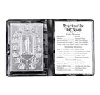 MYSTERIES OF THE ROSARY METAL PLAQUE IN FOLDER