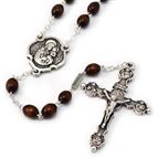 ST. JOSEPH WOOD BEAD ROSARY