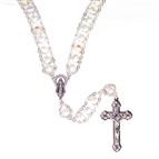 LADDER ROSARY - CLEAR CRYSTAL BEAD