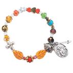 GENUINE GEMSTONE SACRED HEART OF JESUS - ROSARY BRACELET