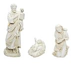 WHITE OUTDOOR NATIVITY - 3-PIECE HOLY FAMILY SET - 27" SCALE